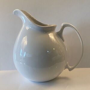 Classic White Ceramic Pitcher